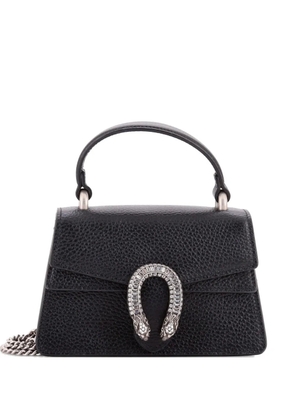 Gucci Pre-Owned Dionysus Top Handle Bag Leather with Crystals Mini satchel - Black