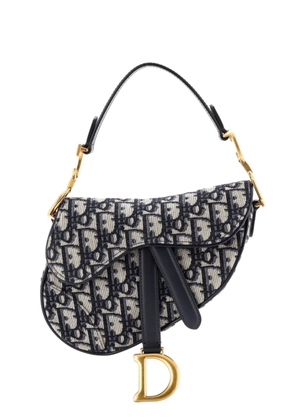 Christian Dior Pre-Owned Saddle Handbag Oblique Canvas Mini shoulder bag - Blue