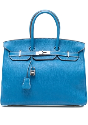 Hermès Pre-Owned 2011 Limited Edition Bicolor Clemence Birkin Retourne 35 handbag - Blue