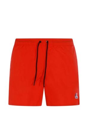 K-Way Le Vrai Olivier drawstring logo swim shorts - Red