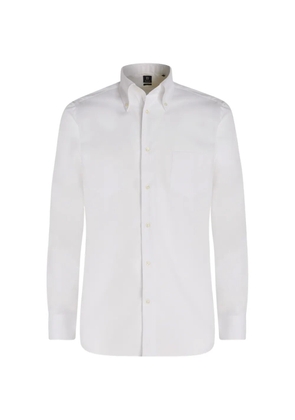 Boggi Milano long-sleeve pinpoint shirt - White