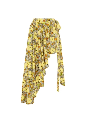 ALEMAIS floral high-low skirt - Yellow