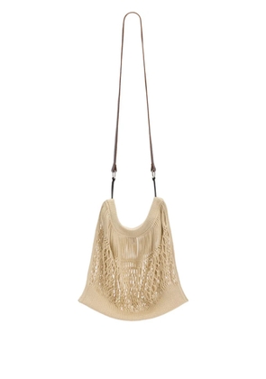 LEMAIRE large Filt Net cross body bag - Neutrals