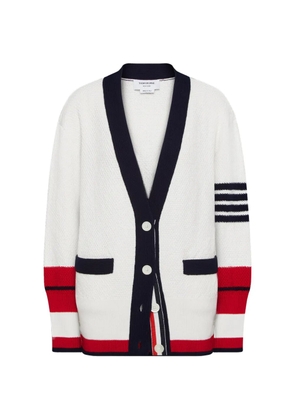 Thom Browne Tennis Racquet intarsia cardigan - White