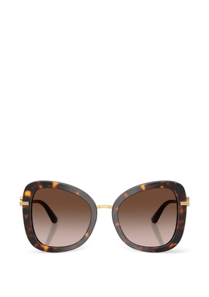 Dolce & Gabbana Eyewear logo-detail sunglasses - Brown