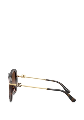 Dolce & Gabbana Eyewear logo-detail sunglasses - Brown