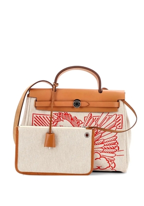 Hermès Pre-Owned Herbag Zip Pegase Pop Toile and Leather 31 shoulder bag - Neutrals