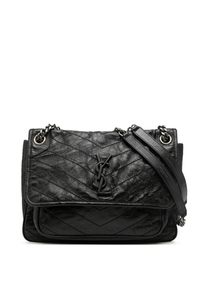 Saint Laurent Pre-Owned 2019 Medium Crinkled Calfskin Niki shoulder bag - Black