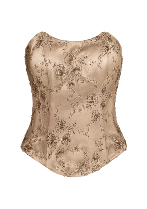 ALEXIA & ANTONIA embellished top - Neutrals
