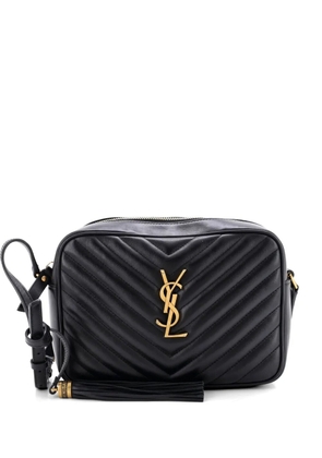 Saint Laurent Pre-Owned Lou Camera Bag Matelasse Chevron Leather Small crossbody bag - Black