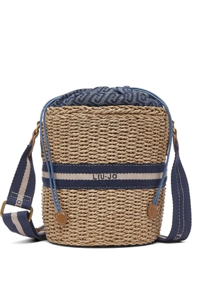LIU JO straw bucket bag - Neutrals