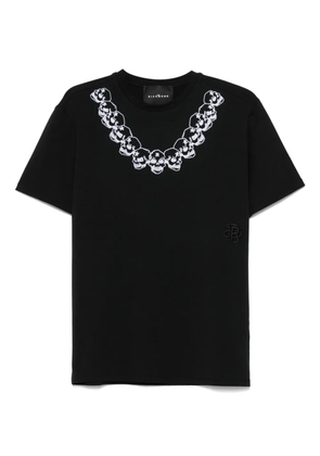 John Richmond flocked-skull T-shirt - Black