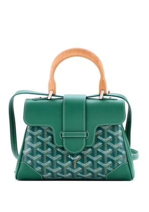 Goyard Pre-Owned Saigon Top Handle Bag Coated Canvas with Leather Mini shoulder bag - Green