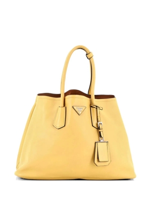 Prada Pre-Owned Cuir Double Leather Large tote bag - Yellow