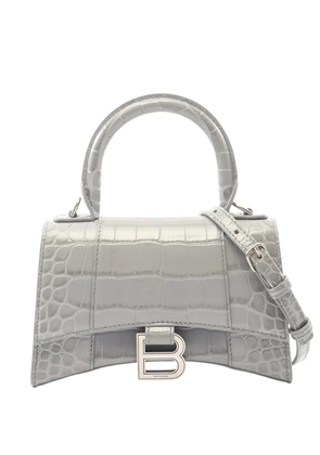 Balenciaga Pre-Owned 2010-2026 XS Croc Embossed Hourglass Top Handle Bag satchel - Grey