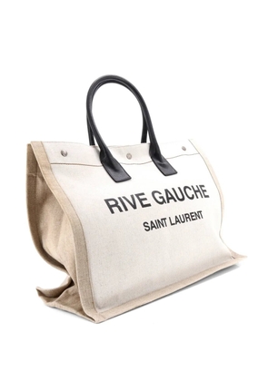 Saint Laurent Pre-Owned Rive Gauche Shopper Canvas Large tote bag - Neutrals