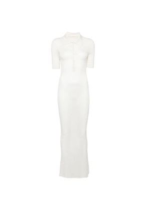Kiki de Montparnasse crochet polo dress - White