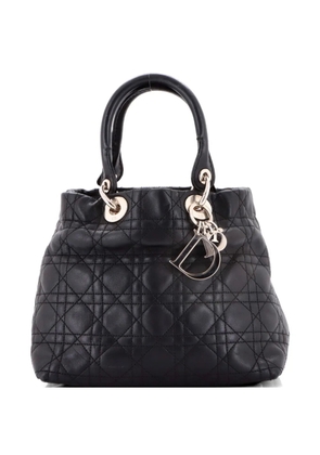 Christian Dior Pre-Owned Lady Dior Soft Cannage Quilt Lambskin Medium tote bag - Black