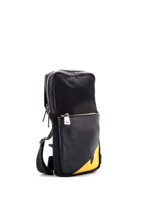 Fendi Pre-Owned Monster Sling Bag Nylon and Leather Medium crossbody bag - Black