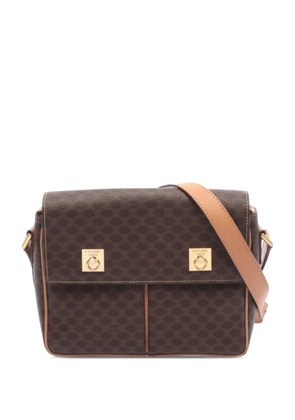 Celine Pre-Owned 20th Century Macadam Coated Canvas Messenger Bag shoulder bag - Brown