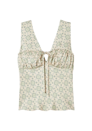 Claudie Pierlot printed V-neck top - Neutrals