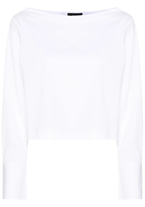 Theory boat-neck poplin blouse - White
