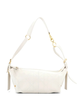 Christian Dior Pre-Owned D-Journey Bag Macrocannage Quilt Calfskin Small shoulder bag - White