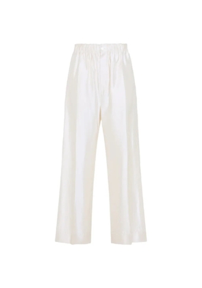 Carven elasticated-waist wide-leg trousers - White