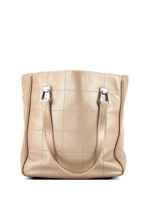 CHANEL Pre-Owned Square Stitch Quilted Leather Medium tote bag - Gold