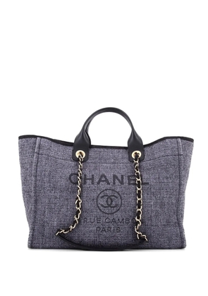 CHANEL Pre-Owned Deauville Raffia with Glitter Detail Medium tote bag - Blue