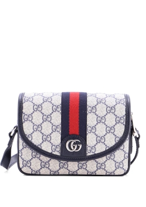 Gucci Pre-Owned Ophidia Flap Shoulder Bag GG Coated Canvas Mini crossbody bag - Blue