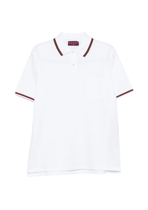 Gucci striped-detail polo shirt - White