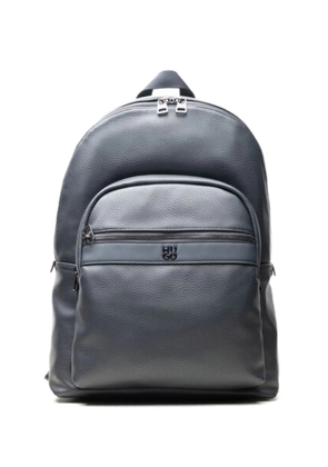 HUGO logo-plaque zip-pocket backpack - Blue