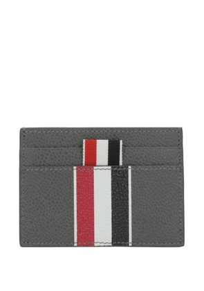 Thom Browne stripe-detail card holder - Grey