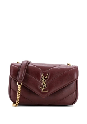 Saint Laurent Pre-Owned Loulou NM Matelasse Chevron Leather Mini shoulder bag - Red