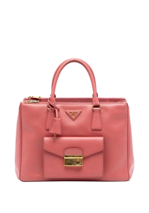 Prada Pre-Owned 2010-2025 Saffiano Lux Galleria Double Zip Front Pocket satchel - Pink