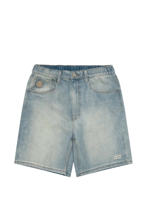 AAPE BY *A BATHING APE® logo-patch embroidered shorts - Blue