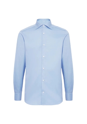 Boggi Milano twill windsor-collar shirt - Blue