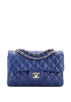 CHANEL Pre-Owned Classic Double Flap Bag Quilted Lambskin Small shoulder bag - Blue