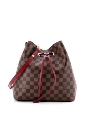 Louis Vuitton Pre-Owned NeoNoe Handbag Damier with Leather MM bucket bag - Brown