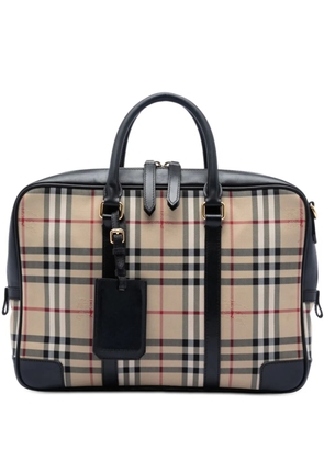 Burberry Pre-Owned 2000-2017 Haymarket Check Coated Canvas business bag - Black