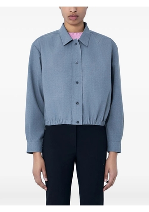 Jil Sander cropped wool jacket - Blue