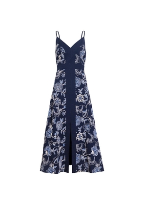 Tanya Taylor Madden floral-print midi dress - Blue
