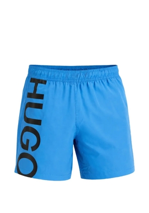 HUGO logo elasticated swim trunks - Blue