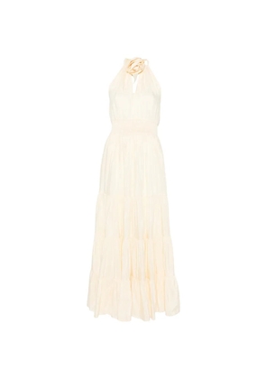 SANDRO tiered maxi dress - Neutrals