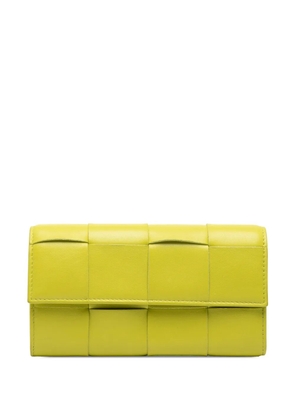 Bottega Veneta Pre-Owned 2012-2026 Nappa Maxi Intrecciato Wallet long wallets - Yellow
