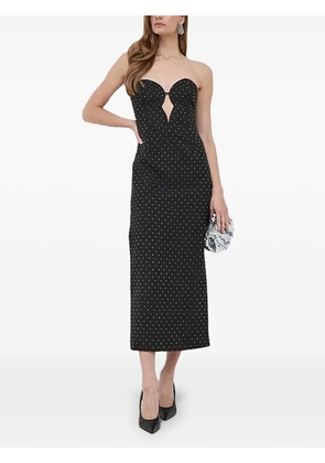 Bardot crystal-embellished strapless midi dress - Black