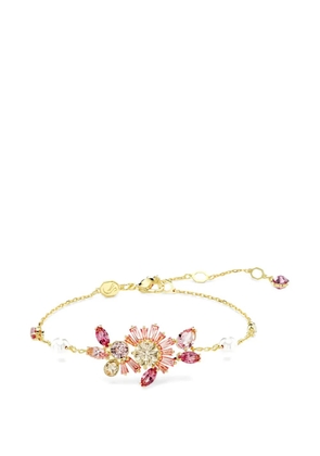 Swarovski flower-detail bracelet - Gold