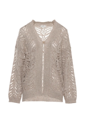 PANICALE openwork cardigan - Neutrals