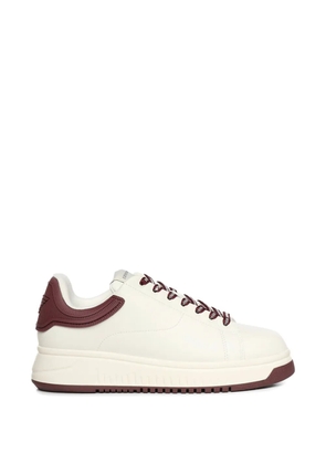 Emporio Armani logo lace-up sneakers - White